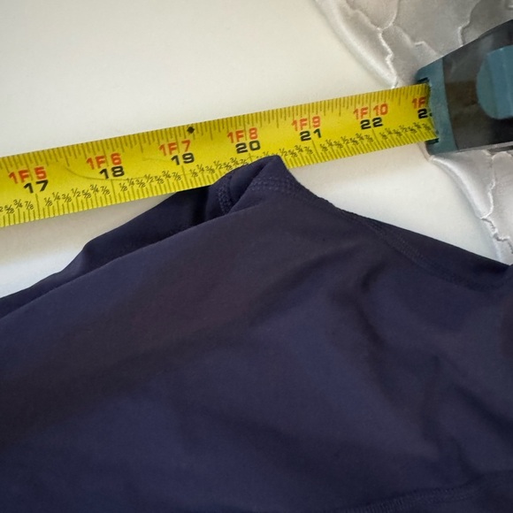 Lululemon Run: Inspire Crop II Deep Indigo / Wide Bold Stripe White Deep Indigo - Picture 13 of 13